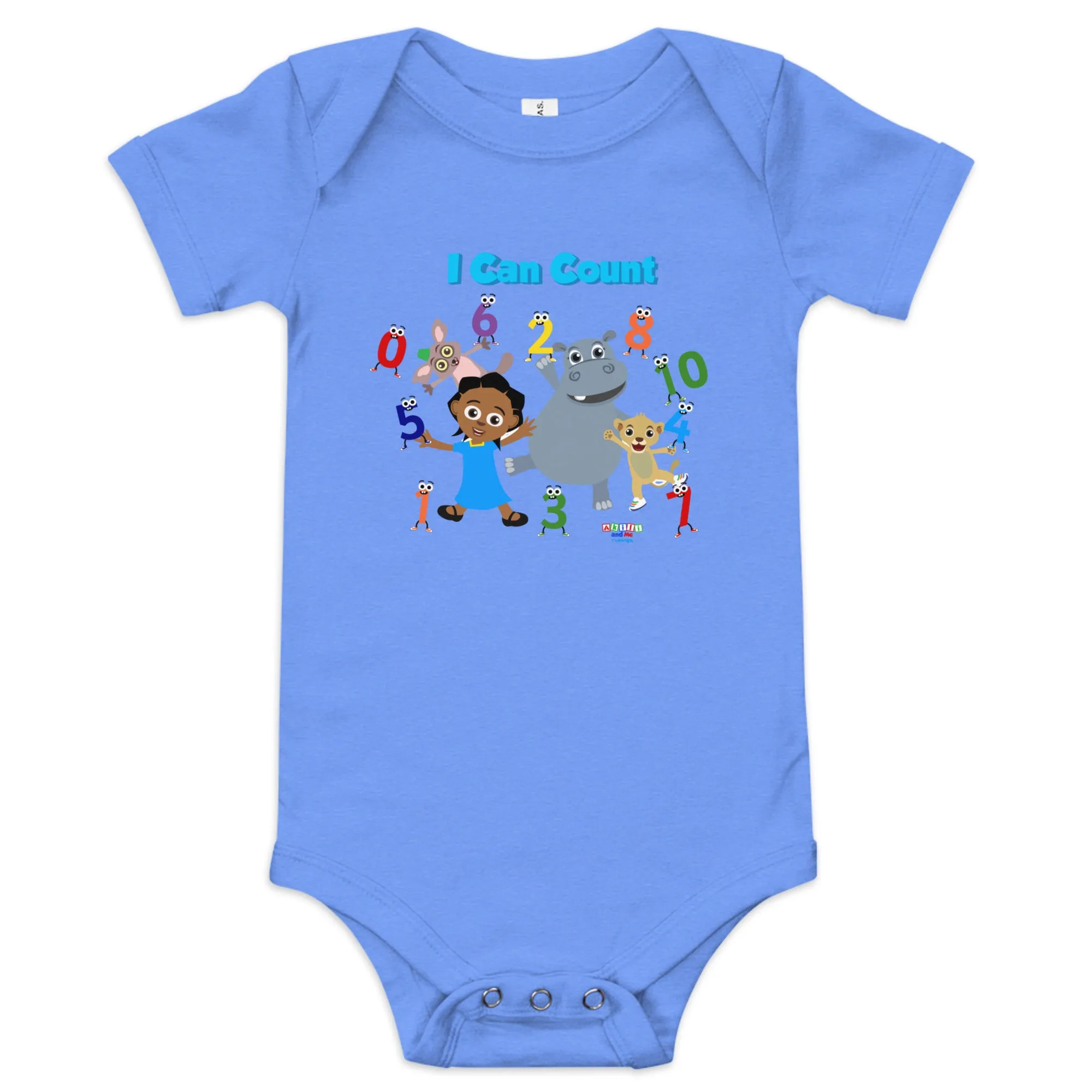 'I can count' Baby short sleeve one piece