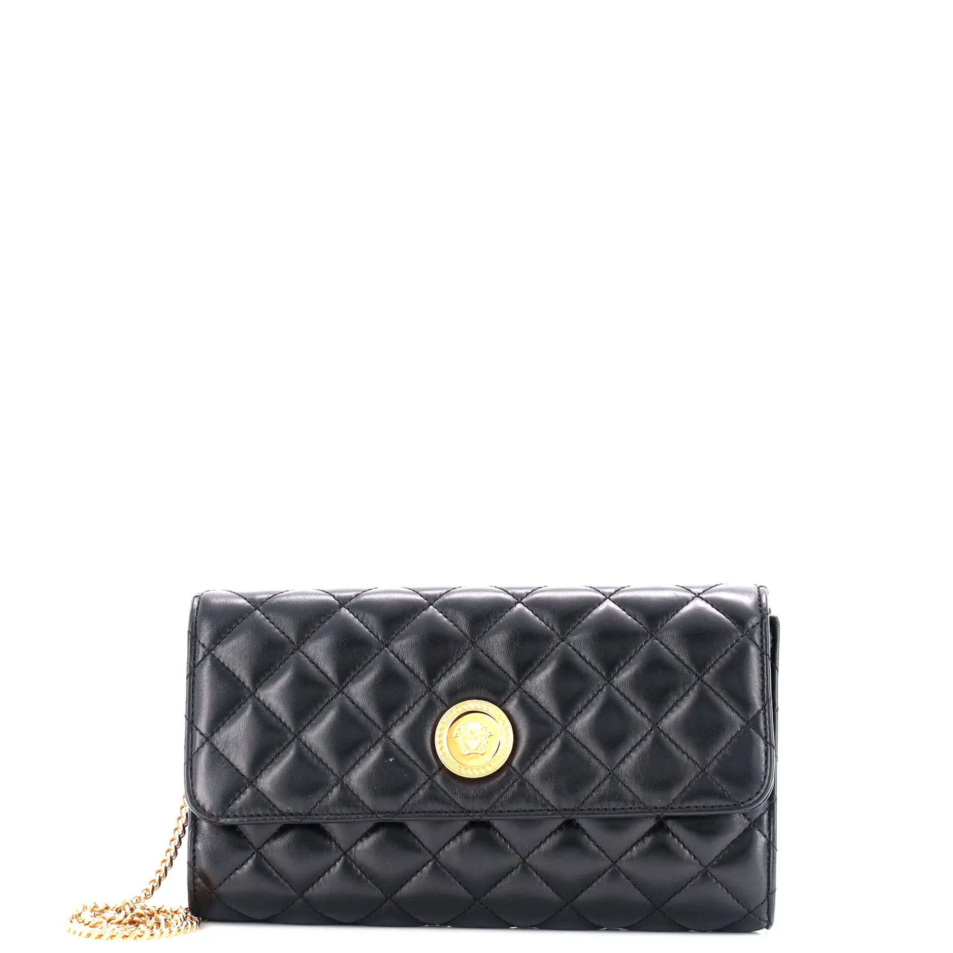 Icon Wallet on Chain Quilted Leather