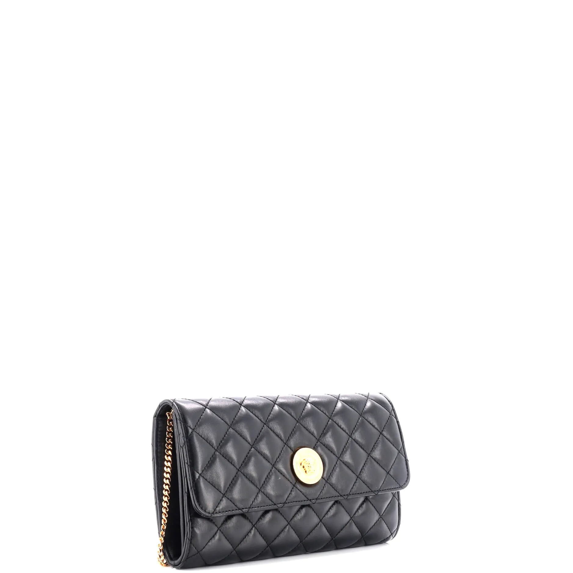 Icon Wallet on Chain Quilted Leather