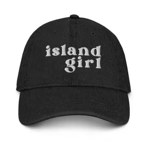 Island Girl Denim Hat - White
