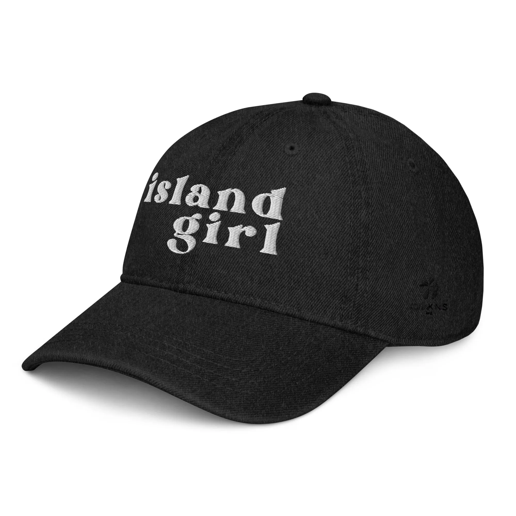 Island Girl Denim Hat - White