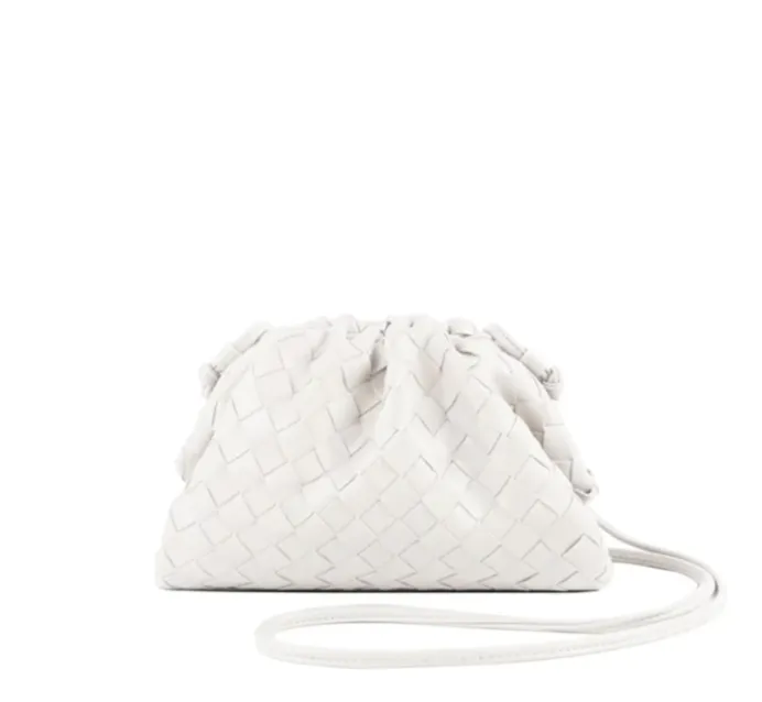 Ivory Woven Cloud Clutch