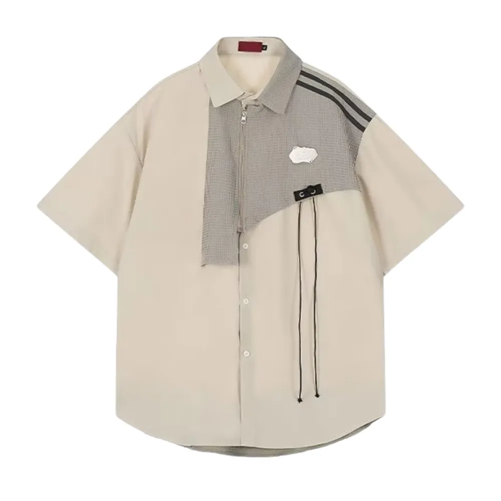 Japanese Drawstring Collar Shirt