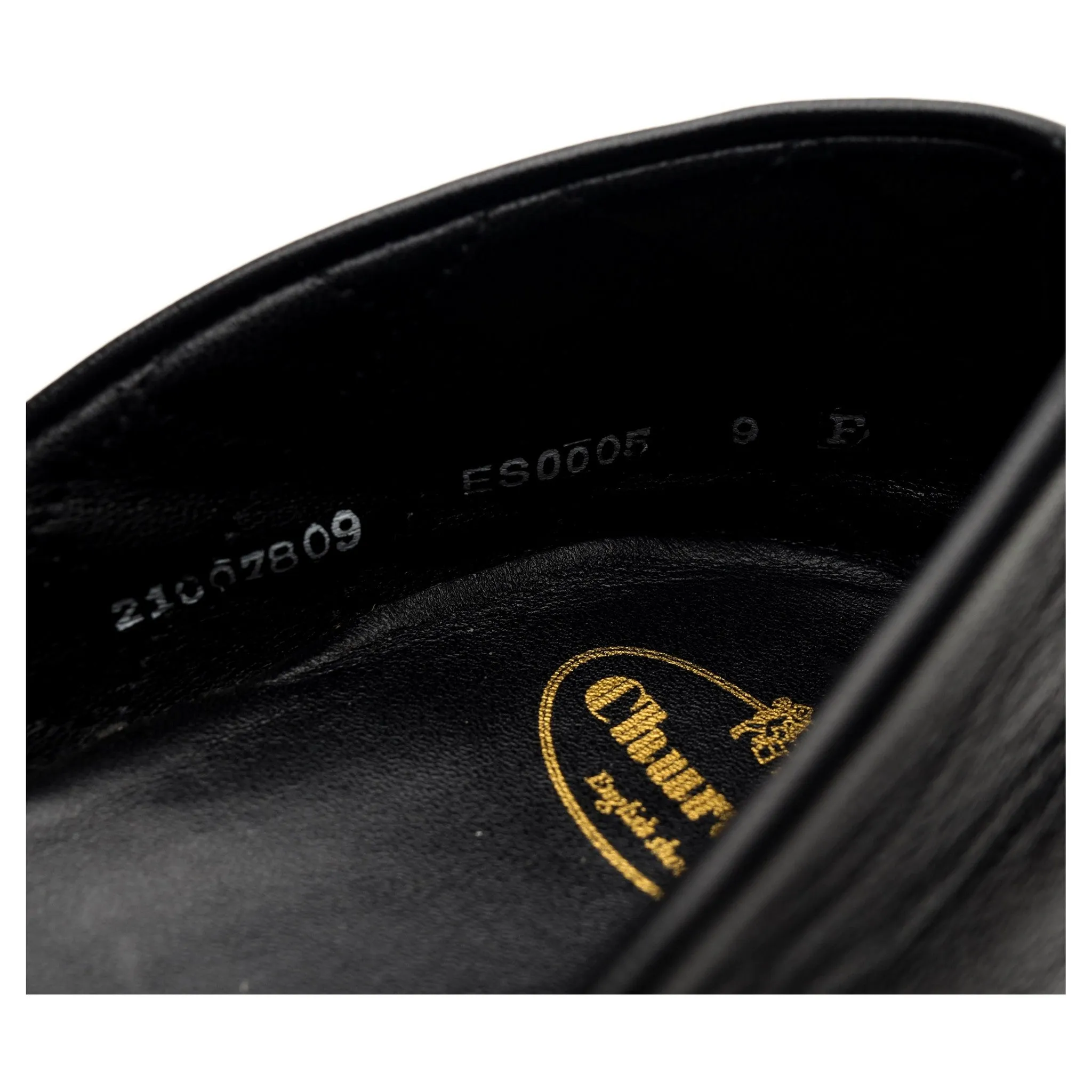 'Jason 03' Black Leather Slippers UK 9 F