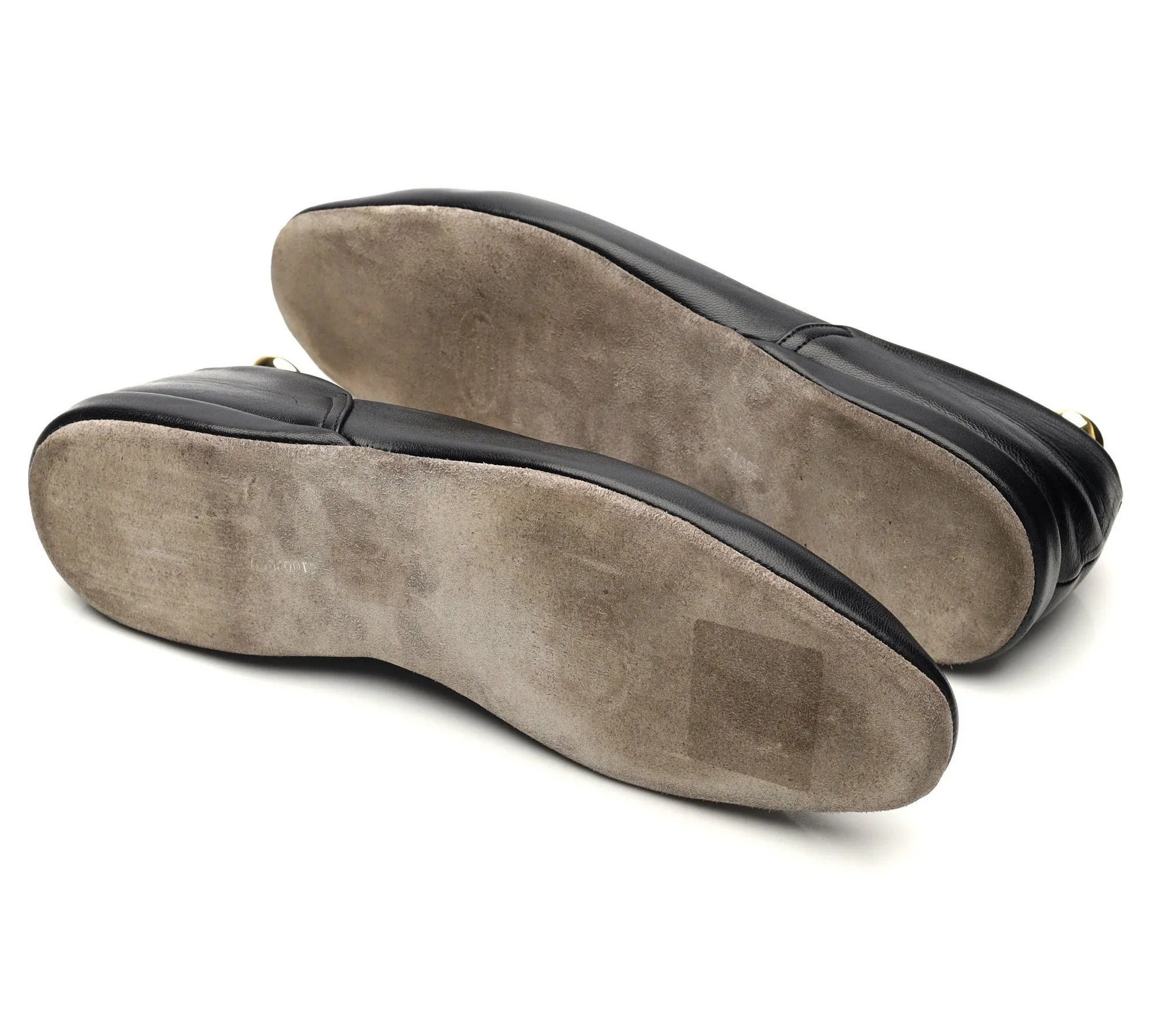 'Jason 03' Black Leather Slippers UK 9 F