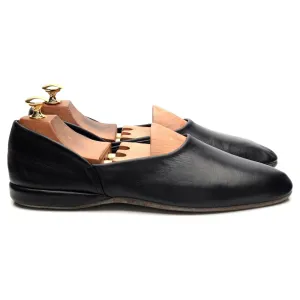 'Jason 03' Black Leather Slippers UK 9 F