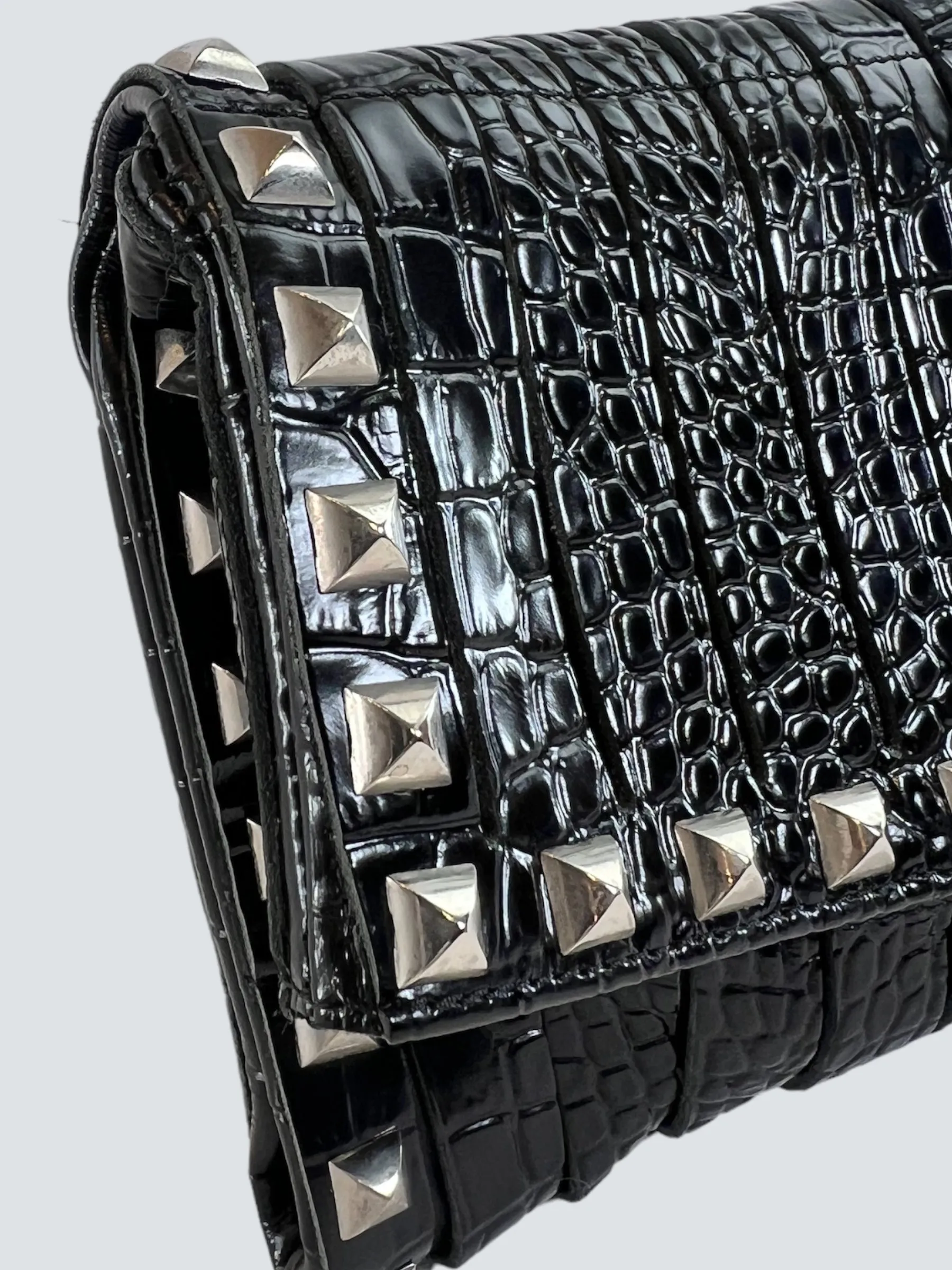 Jimmy Choo Black Leather Clutch