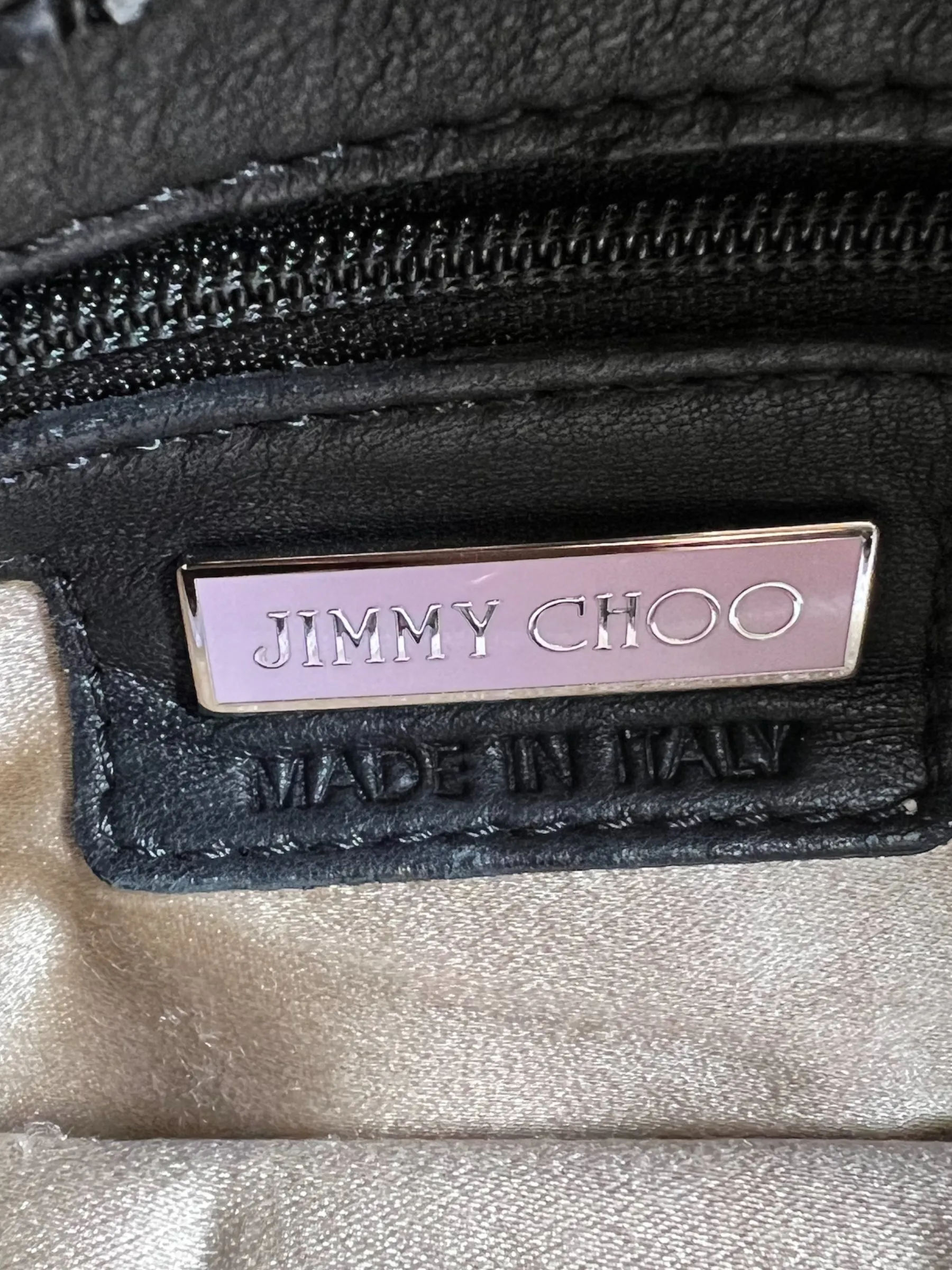 Jimmy Choo Black Leather Clutch