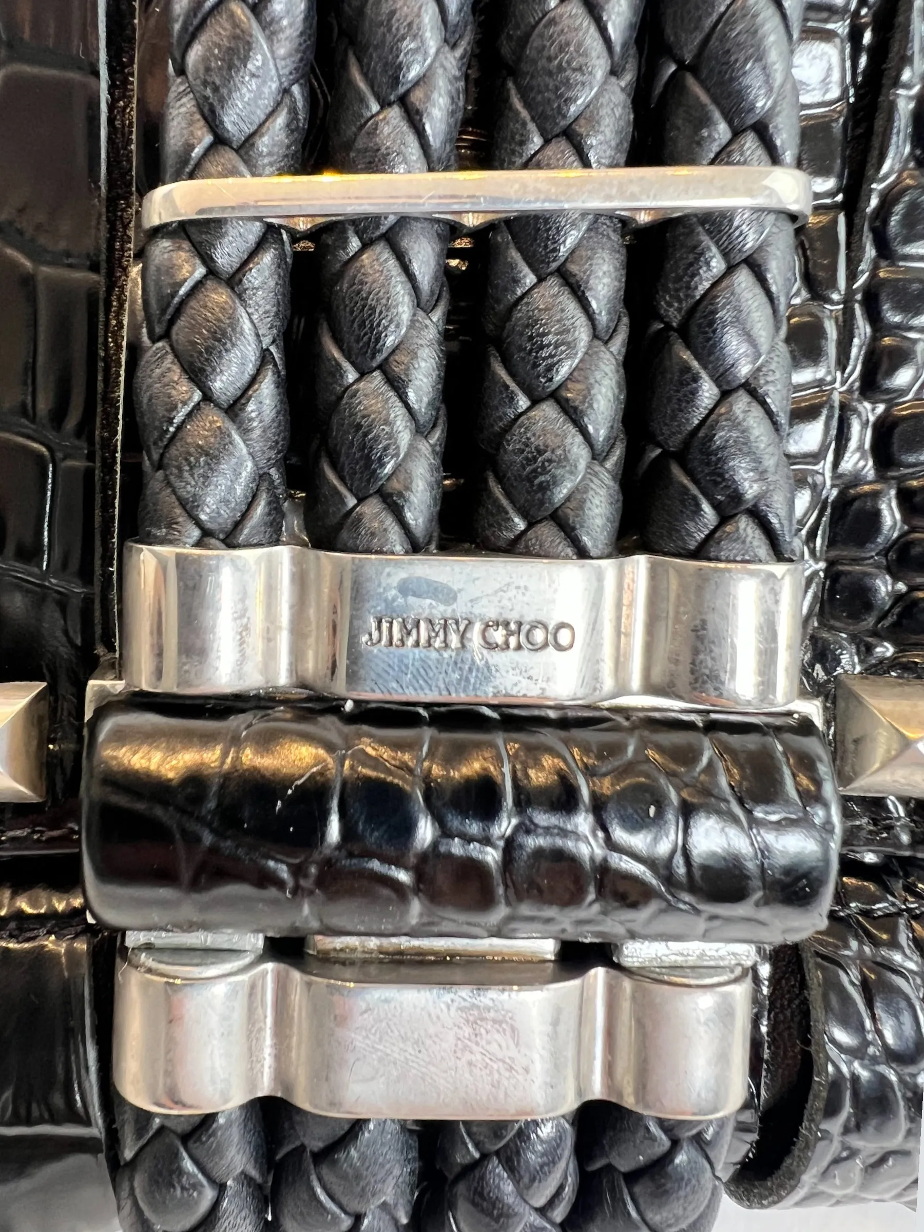 Jimmy Choo Black Leather Clutch