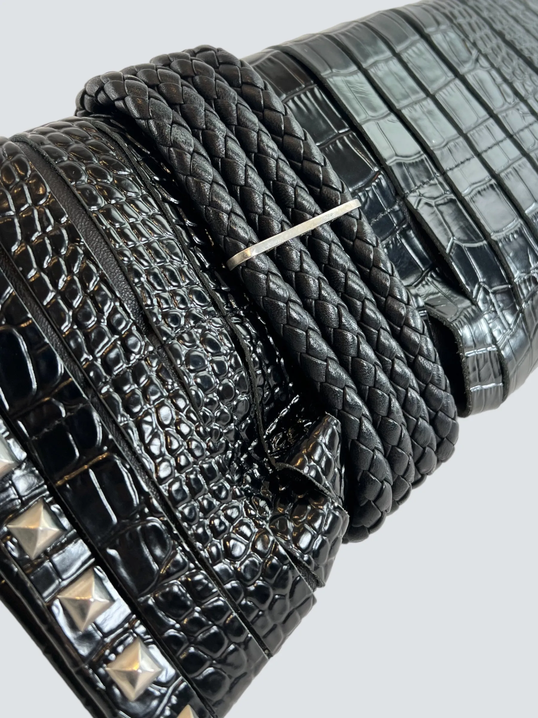 Jimmy Choo Black Leather Clutch