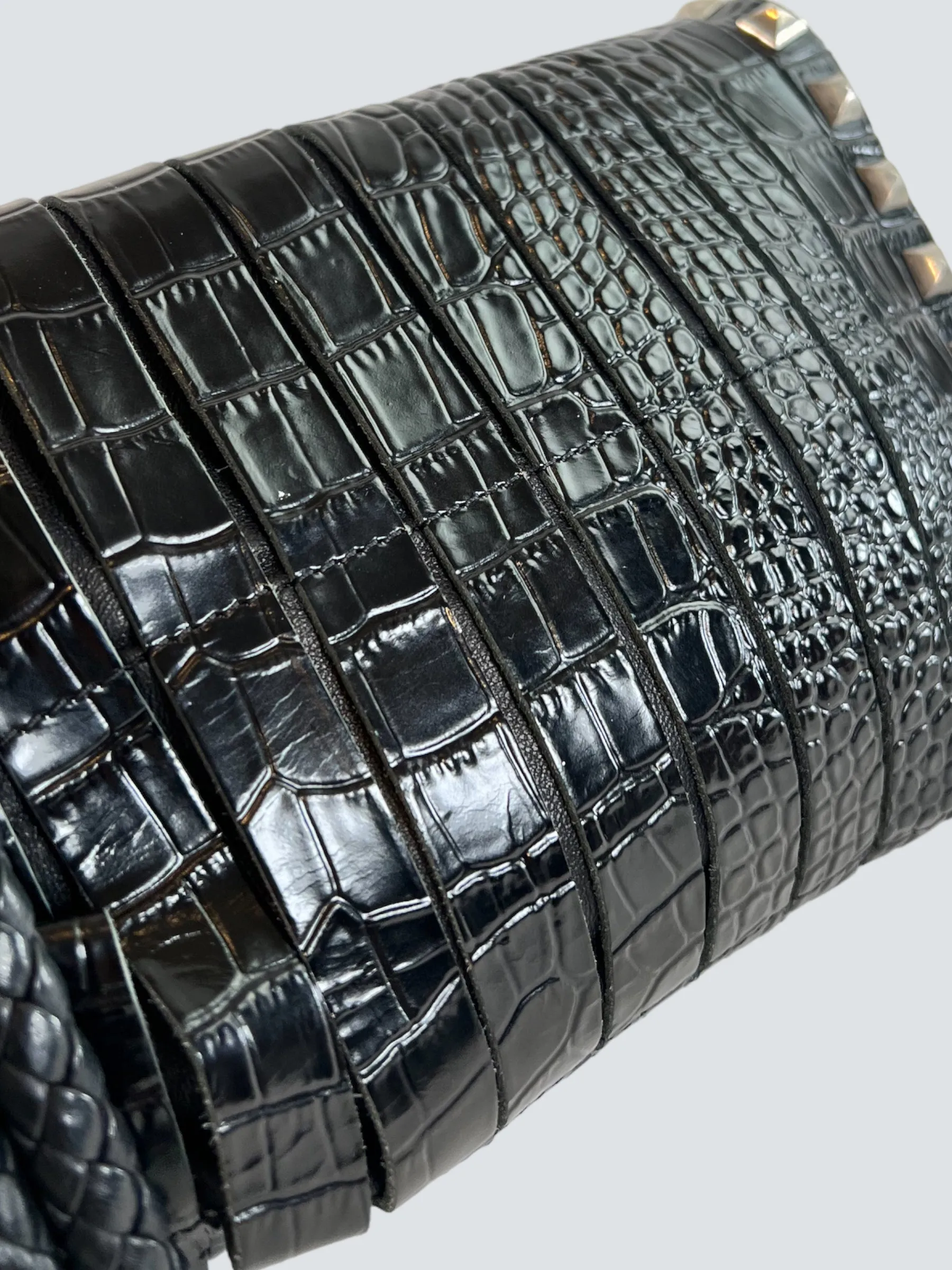 Jimmy Choo Black Leather Clutch