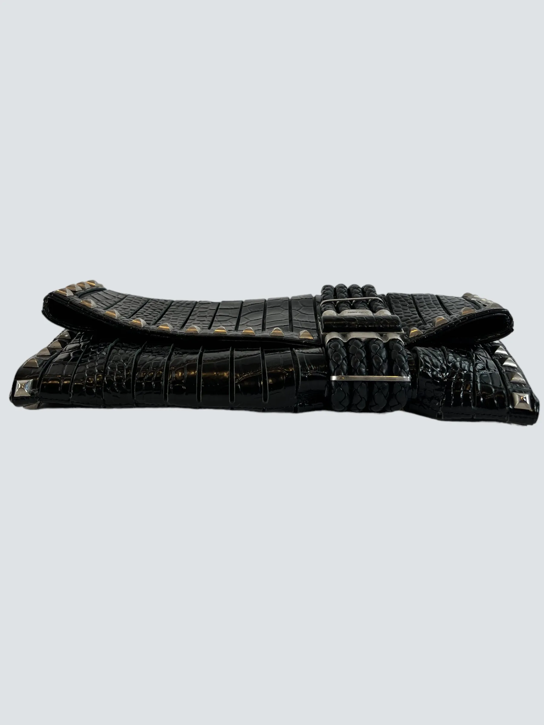 Jimmy Choo Black Leather Clutch