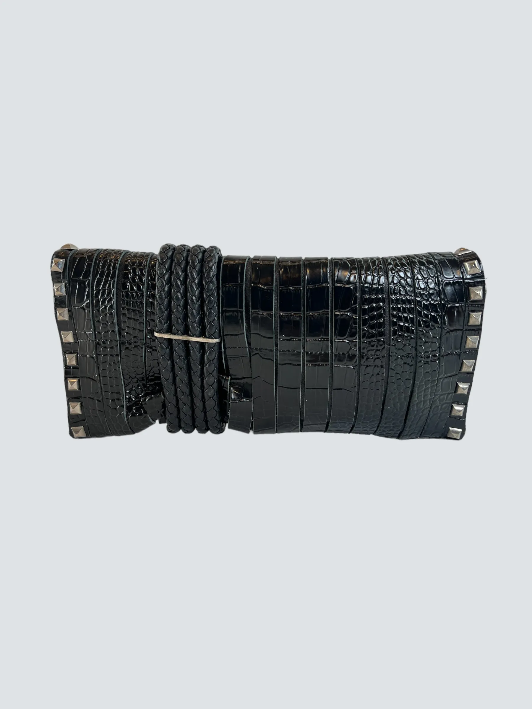 Jimmy Choo Black Leather Clutch
