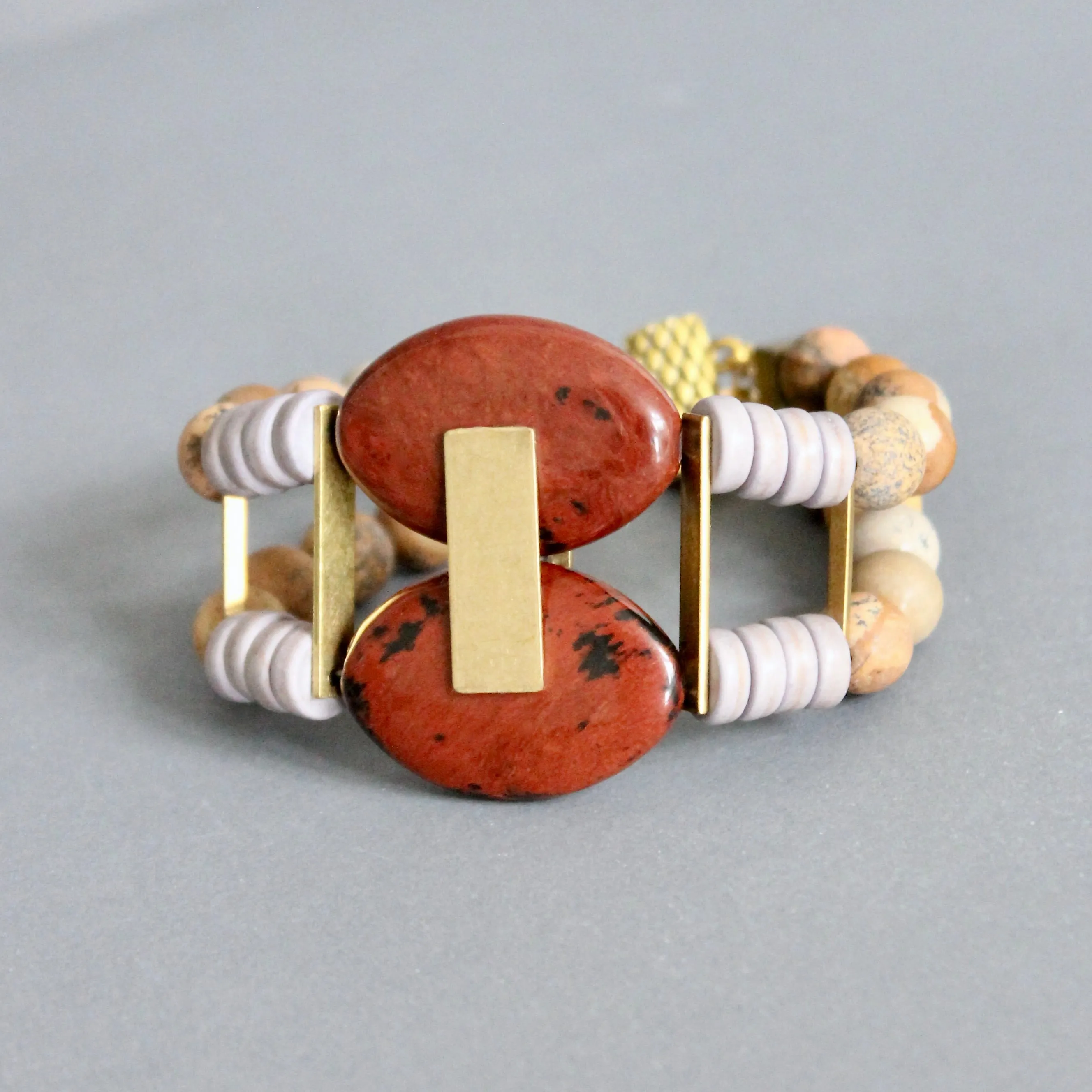 JLTB04 jasper cuff bracelet
