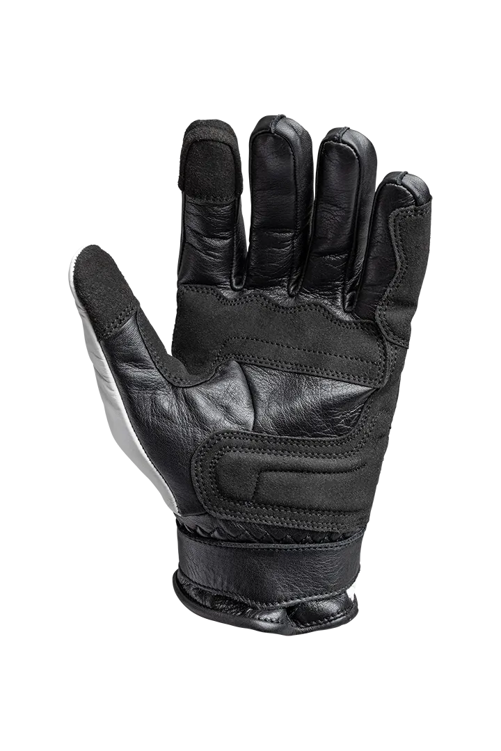 JOHN DOE TRACKER RACE GLOVES BLACK/WHITE. CE godkjente mc hansker.