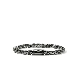 John Hardy Box Chain Bracelet in Dark Sterling Silver