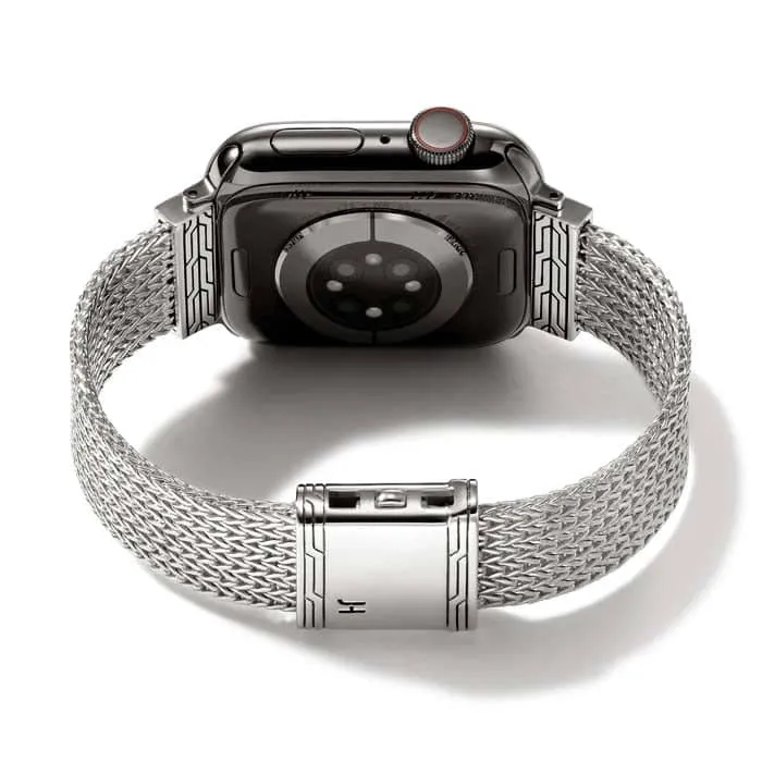 John Hardy Smart Watch Strap in Sterling Silver - Size Medium
