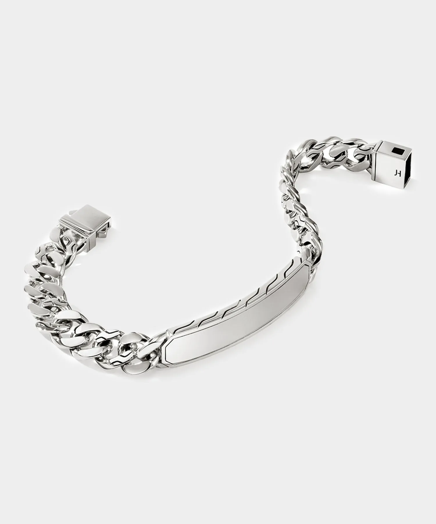 John Hardy Sterling Silver ID Curb Bracelet, 11MM