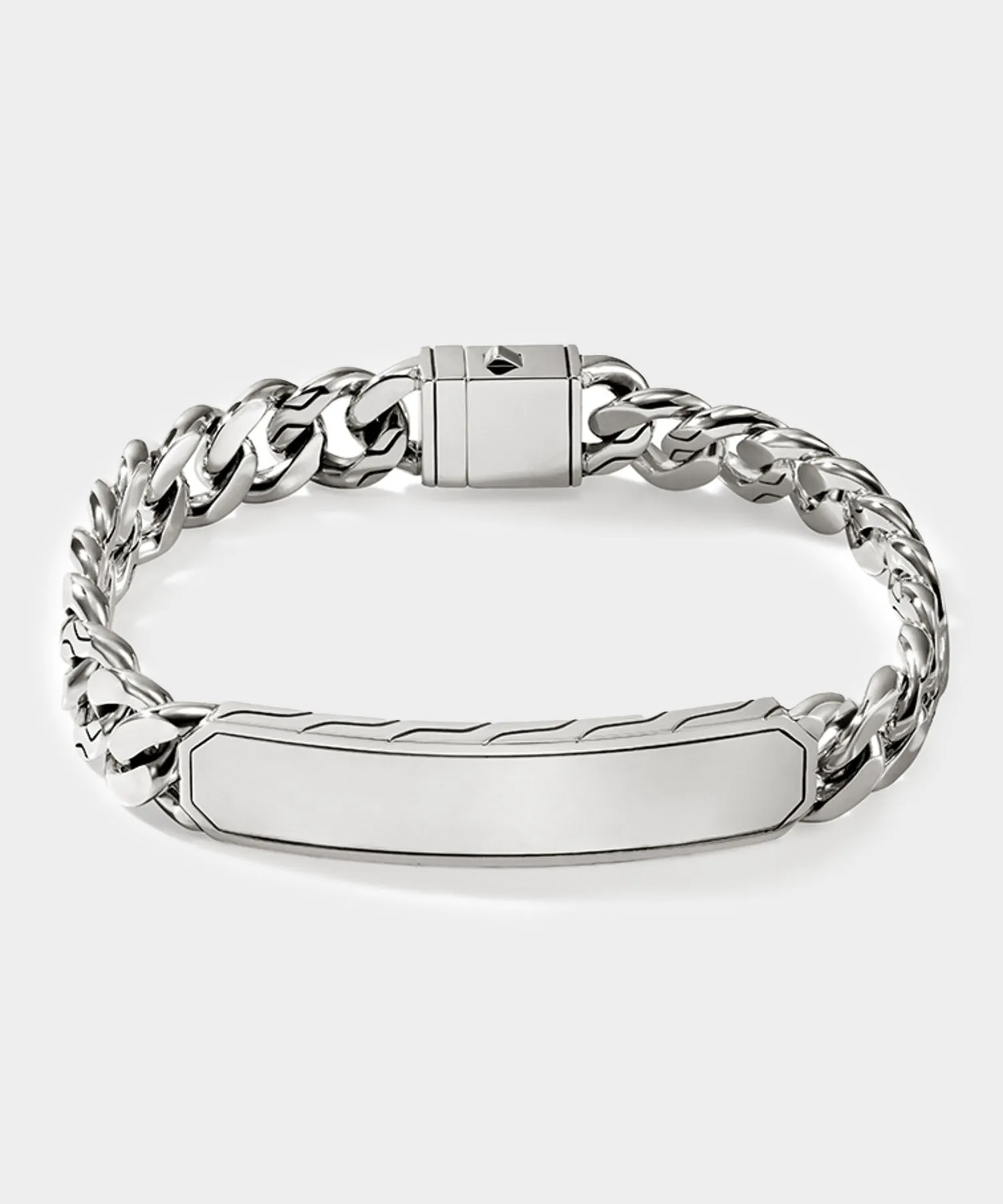 John Hardy Sterling Silver ID Curb Bracelet, 11MM