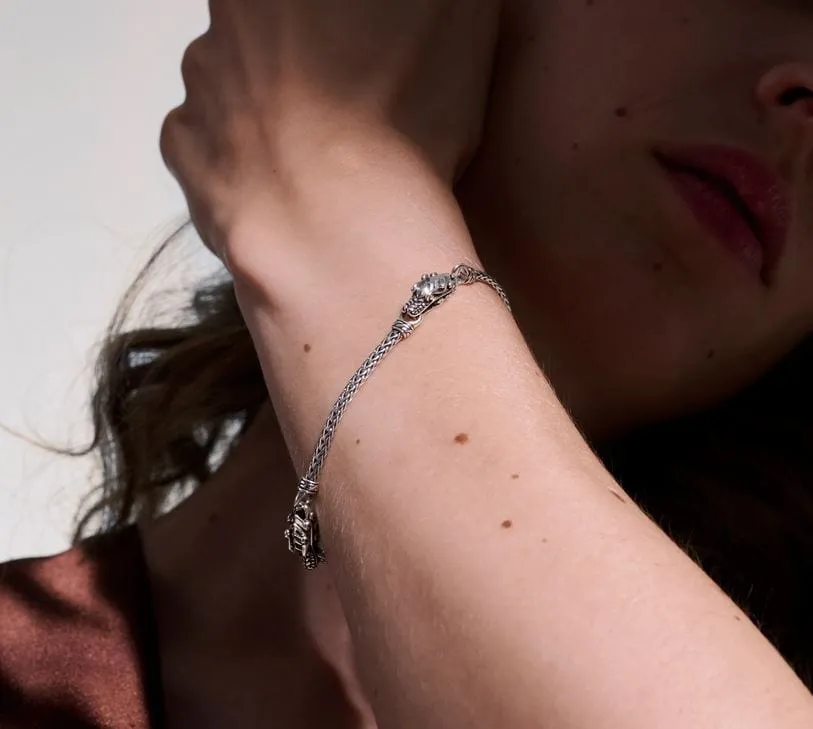 John Hardy Sterling Silver Naga Station Bracelet