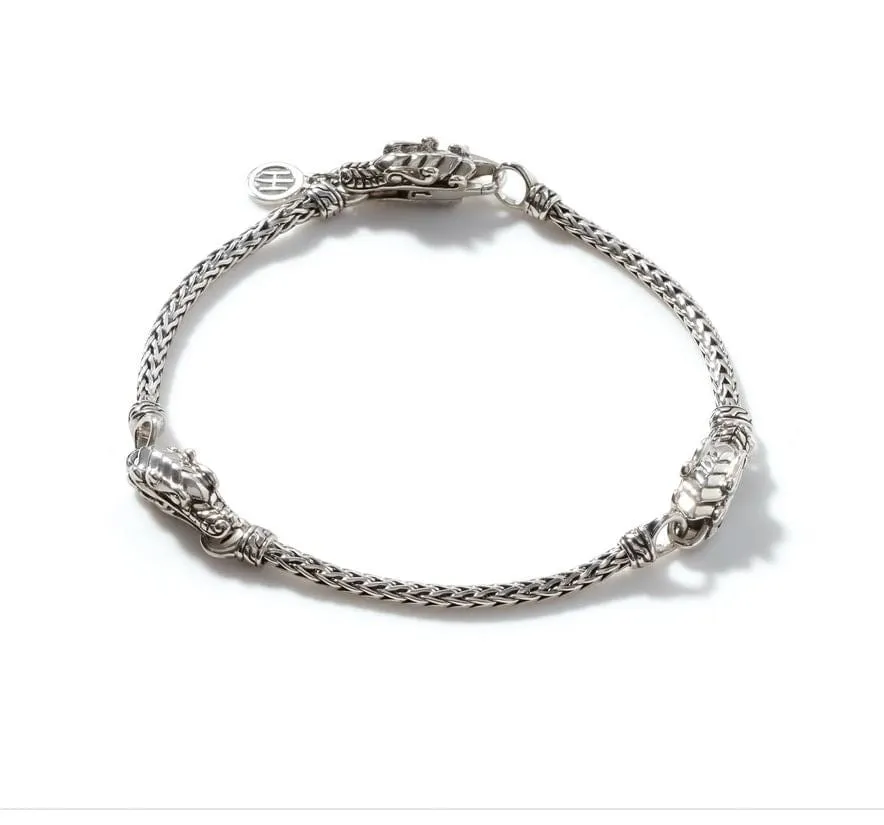 John Hardy Sterling Silver Naga Station Bracelet