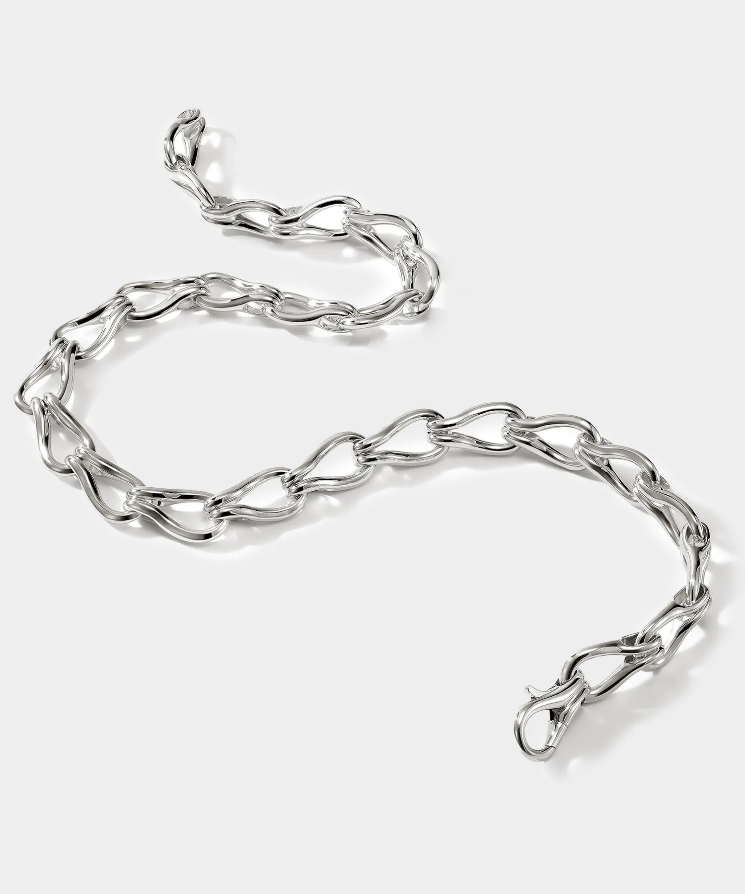 John Hardy Sterling Silver Surf Link Necklace