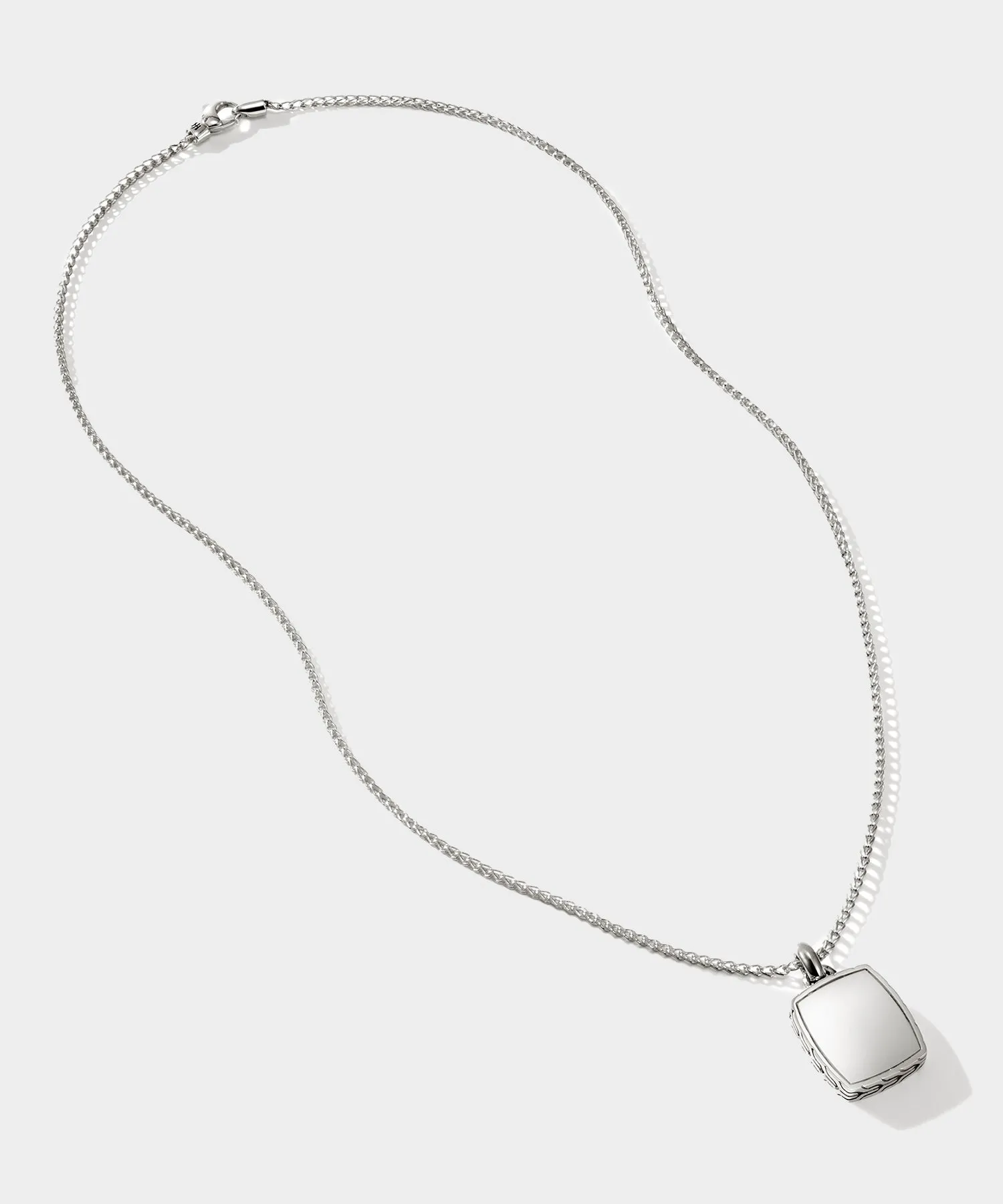 John Hardy Sterling Silver Tag Pendant Necklace, 1.7MM