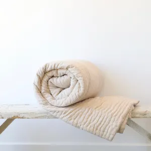 John Robshaw Handstitched Coverlet - Natural