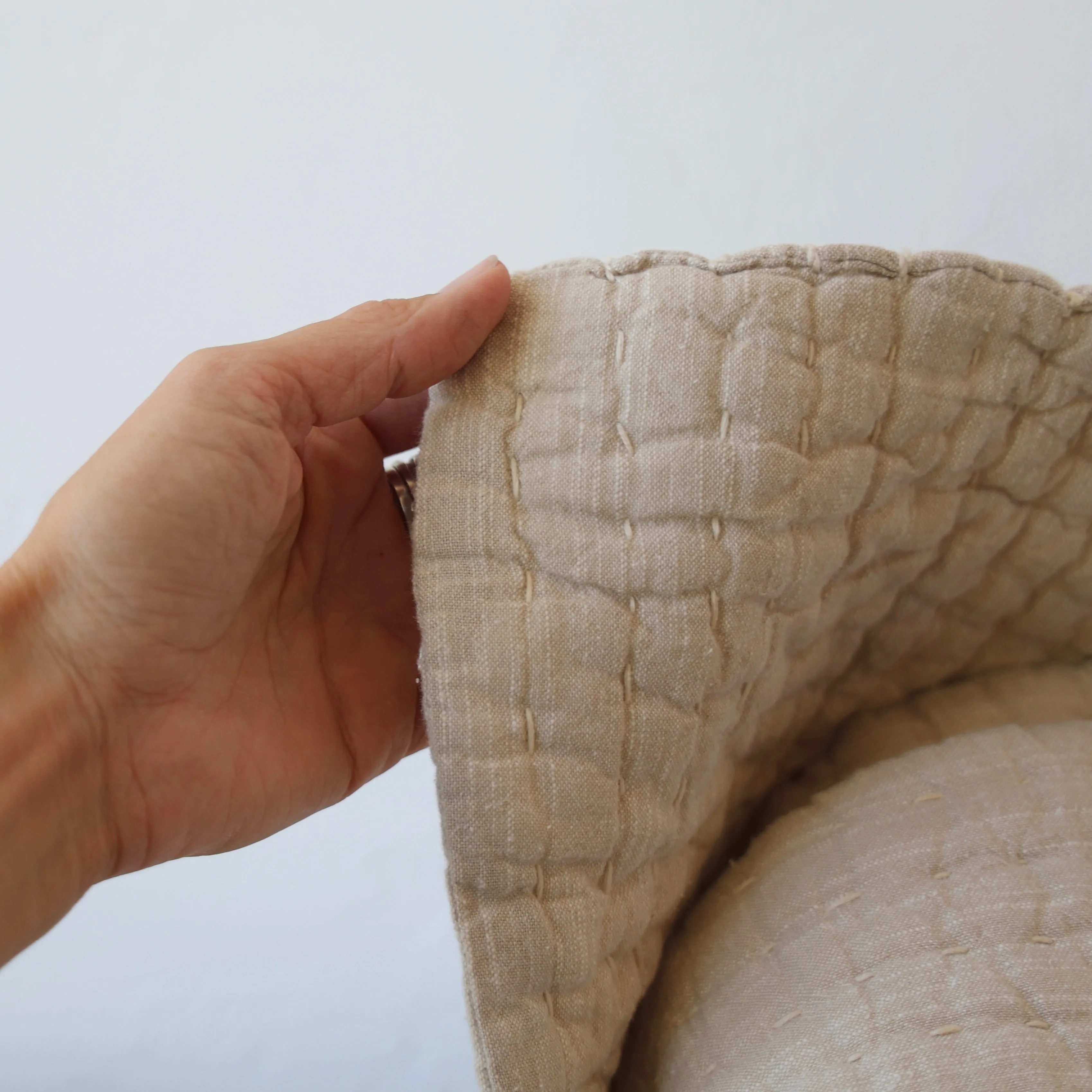 John Robshaw Handstitched Coverlet - Natural