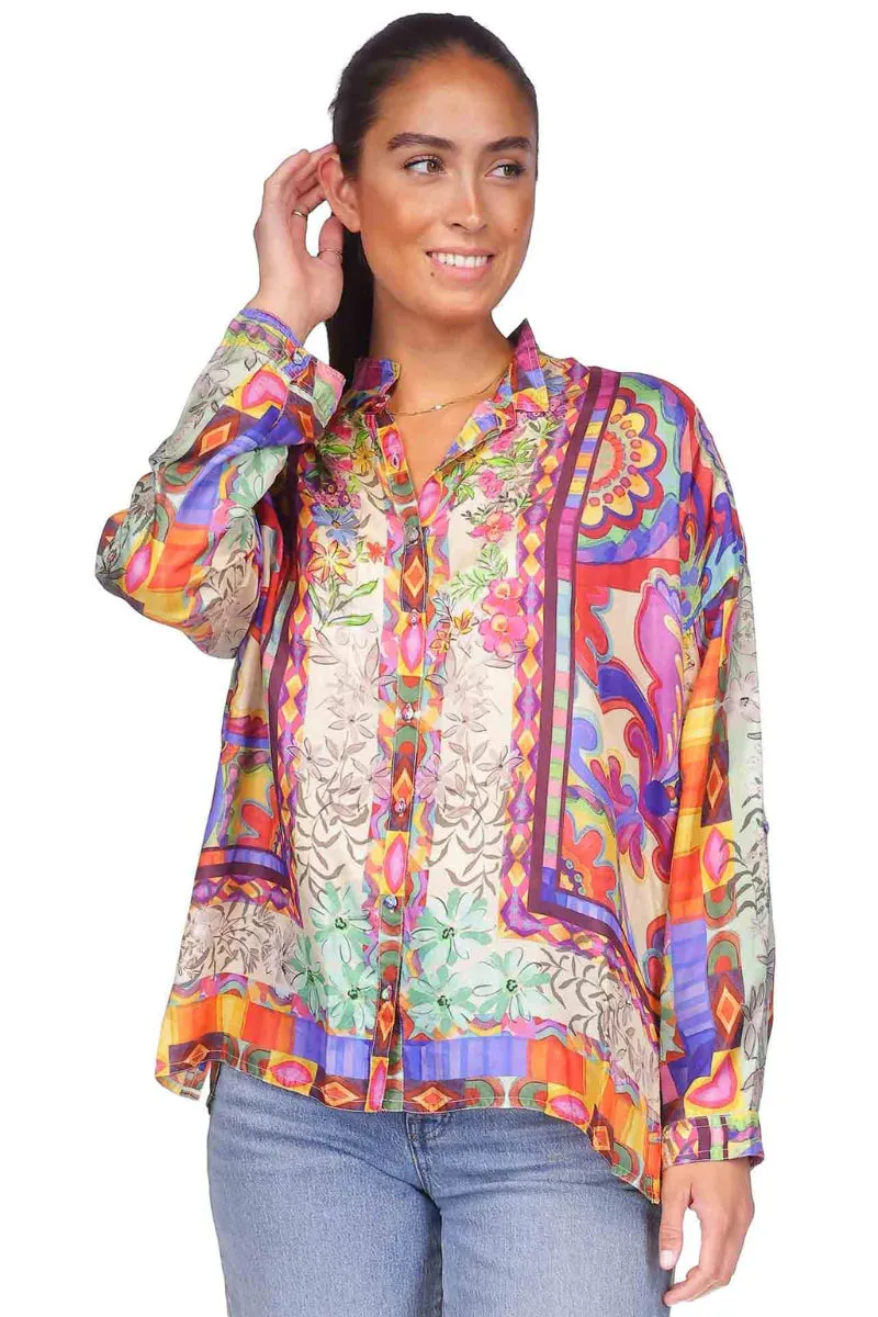 Johnny Was, The Audrey Shirt | Mcanna Scarf