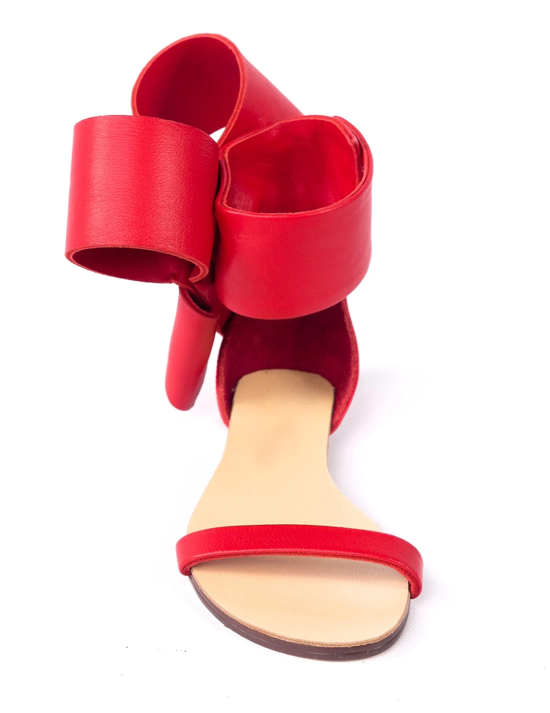 KIDS BOW SANDAL RED