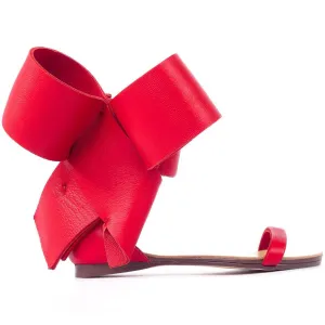 KIDS BOW SANDAL RED