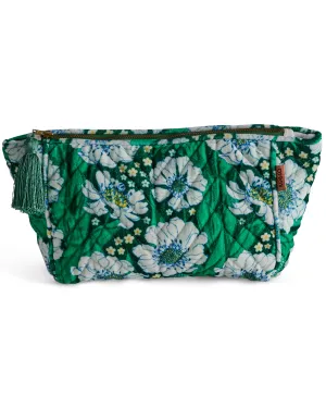 Kip & Co | Tumbling Flowers Green Velvet Toiletry Bag