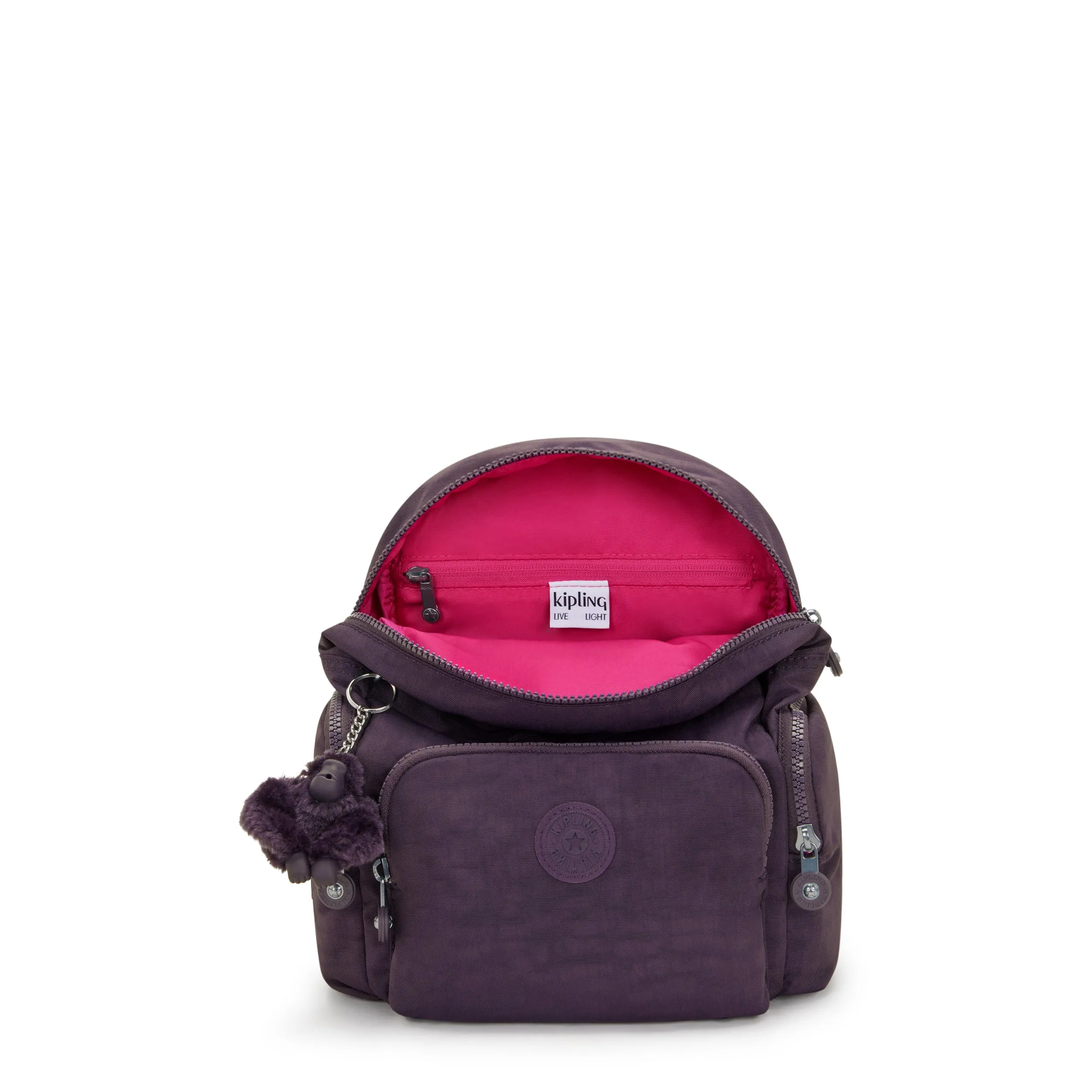 Kipling City Zip Mini Ultimate Plum Small Backpack I6046-67U