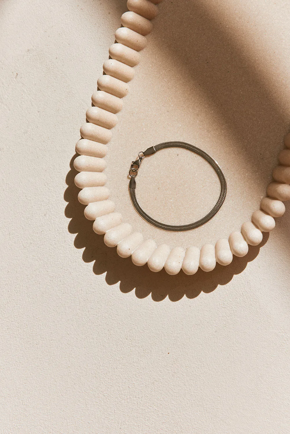 Klara Herringbone Bracelet - Silver