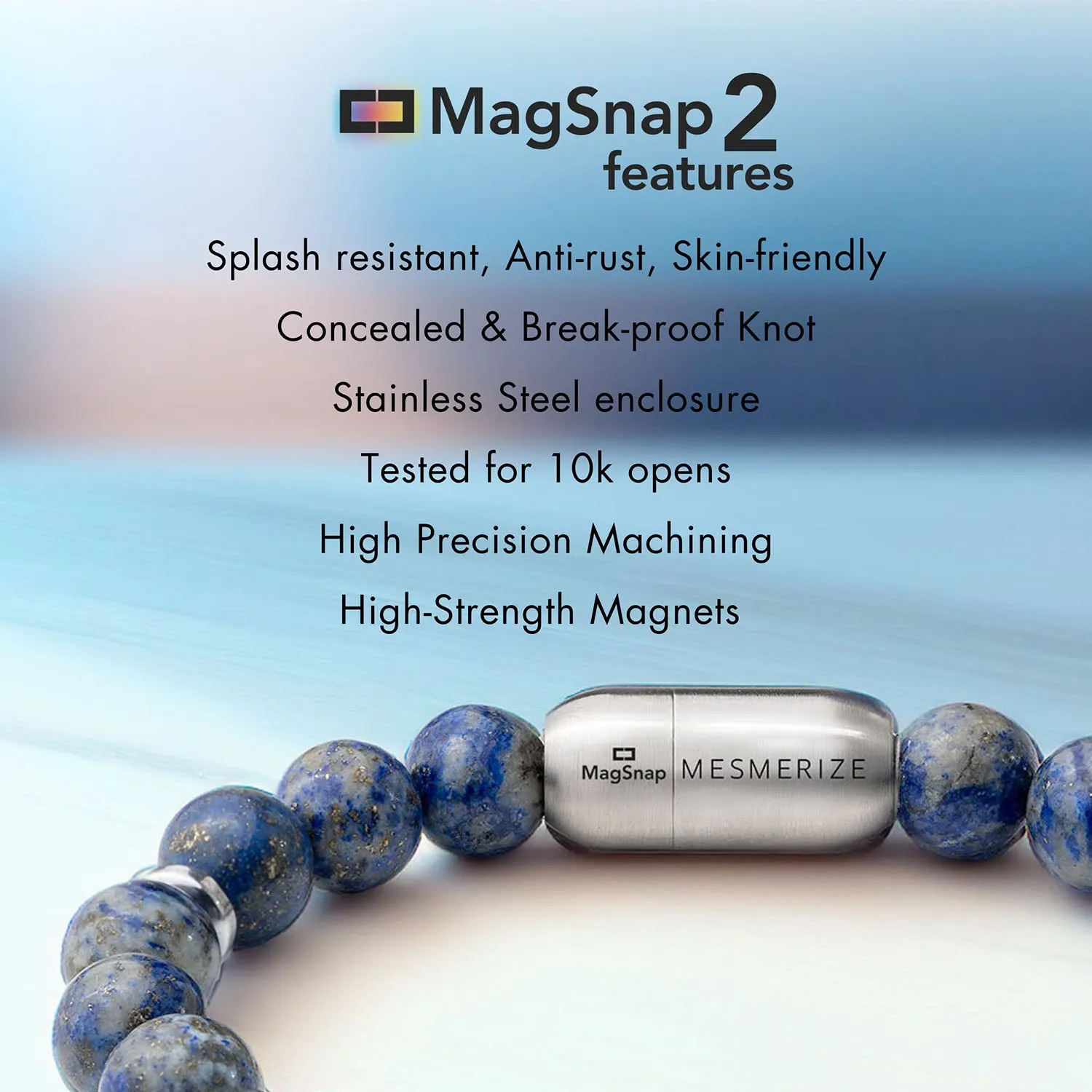 Knowledge Gloss Onyx And Lapis Lazuli Natural Stone Bracelet