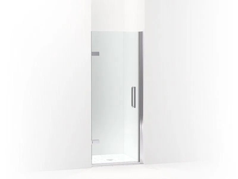 KOHLER K-27582-10L Composed 29-5/8"–30-3/8" W x 71-1/2" H frameless pivot shower door with 3/8" Crystal Clear glass and back-to-back vertical door pulls
