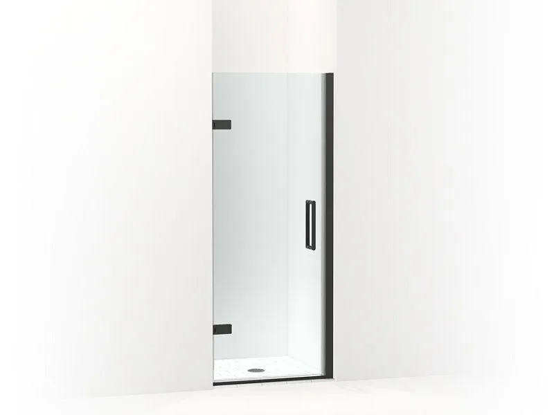 KOHLER K-27582-10L Composed 29-5/8"–30-3/8" W x 71-1/2" H frameless pivot shower door with 3/8" Crystal Clear glass and back-to-back vertical door pulls