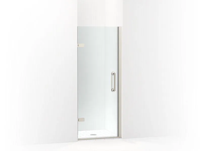 KOHLER K-27583-10L Components 29-5/8"–30-3/8" W x 71-1/2" H frameless pivot shower door with 3/8" Crystal Clear glass and back-to-back vertical door pulls
