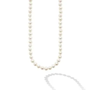 LAGOS 24" Small Pearl Necklace in Sterling Silver and 18K Yellow Gold