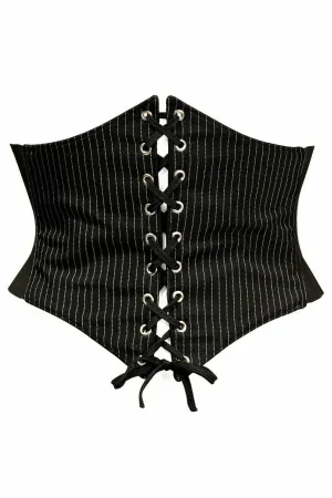 Lavish Pinstripe Corset Belt Cincher