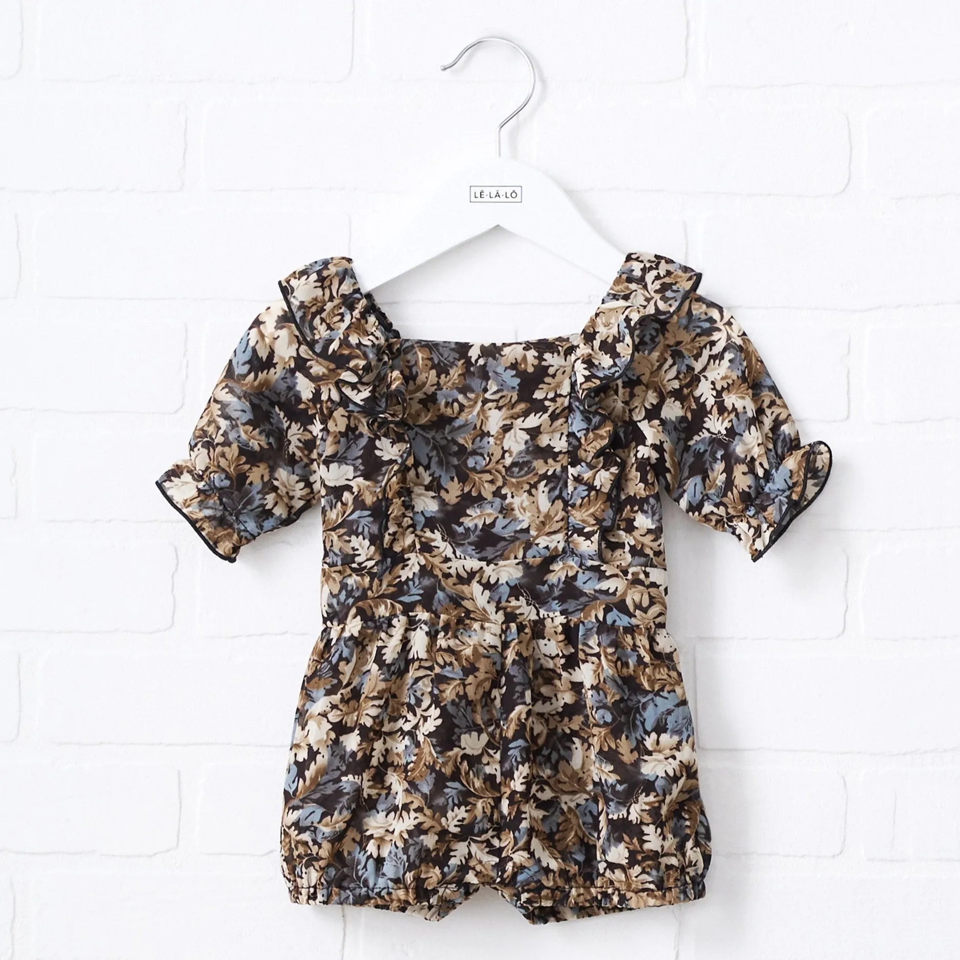 Le La Lo Long Sleeve Floral Print Romper - Mini (Baby)