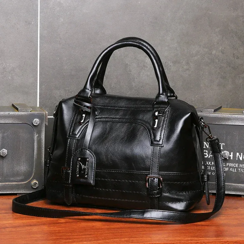 Leather Boston Shoulder Bags Luxury
