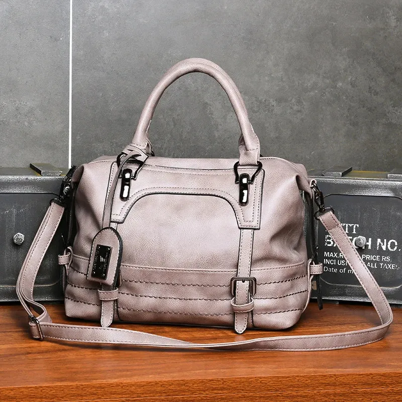 Leather Boston Shoulder Bags Luxury