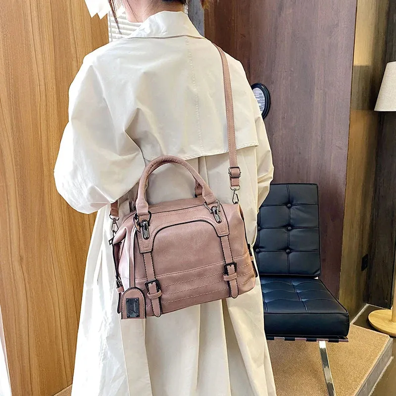 Leather Boston Shoulder Bags Luxury