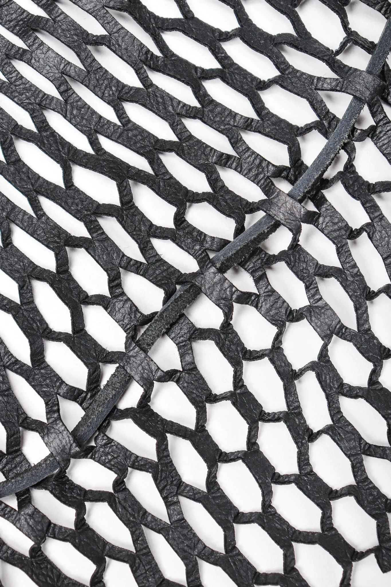 Leather Net Halter Top