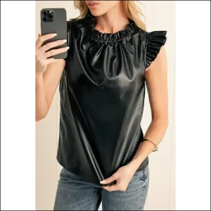 Leather Ruffle Blouse: so Chic it Hurts (needful Things) 🖤