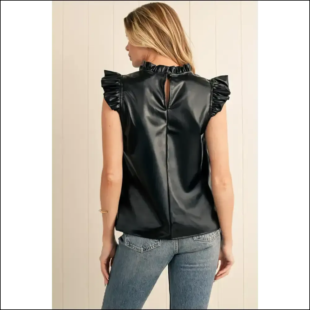 Leather Ruffle Blouse: so Chic it Hurts (needful Things) 🖤