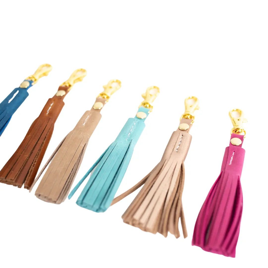 Leather Tassel Keychain