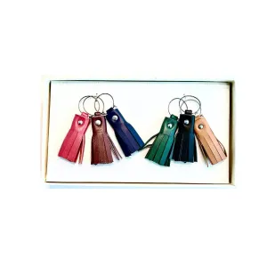 Leather Tassel Wine Charms